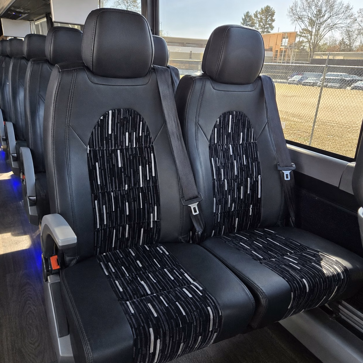 56 passenger charter bus inside